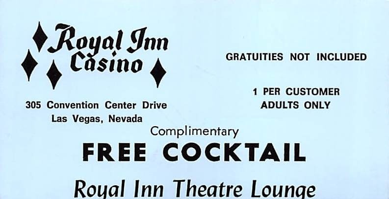 Royal Inn Casino - Las Vegas, NV - Vintage Paper Coupon w/note on back