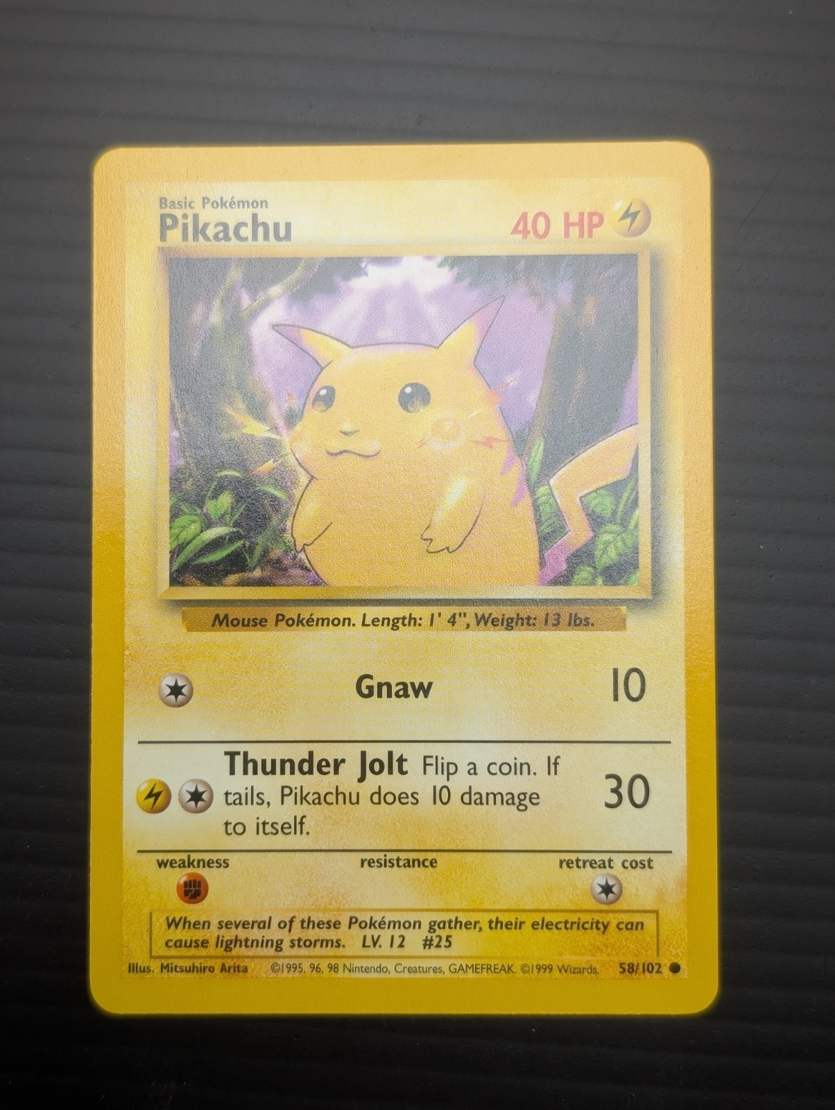 Pikachu 058/102 Base Set Regular Lightly Played