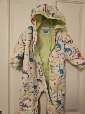 Columbia Snuggly Bunny Bunting with A Dinosaur Print. Age 12-18months