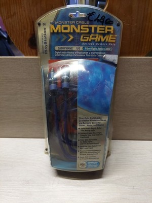 Monster Cable Game Interlink Lightwave 100 3M NOS 10 Ft Toslink Optical PS2