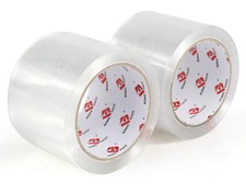 3" Clear Wide Packing Tape 2 Rolls, Total 110Y - 3 inch x 55 Yards, 2