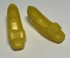 Excellent Condition Vintage Mattel Barbie Yellow Squishy Bow Flats Shoes