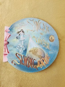 1901 Trade card Singer sewing Machine Singer Is All Over The World