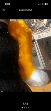 Orange  White Costume Fox/Cat fursuit Cosplay Tail