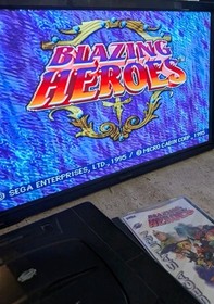 Blazing Heroes (Sega Saturn) - Rare CIB w registration card, Authentic, Tested