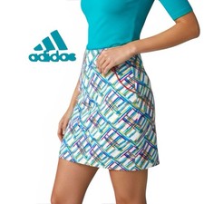 Adidas Activewear Skirt Skort Golf Multicolor Geo Pockets Side/Zip Sz 6 NWOT