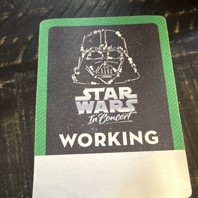 Star Wars In Concert Working Sticker Badge Pass, Darth Vader
