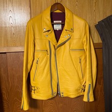Undercover Riders Yellow Leather Jacket Size ...
