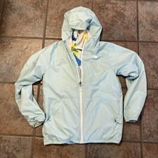 EUC- Youth XL The North Face Kids Windwall Rain Jacket Mint Green Windbreaker