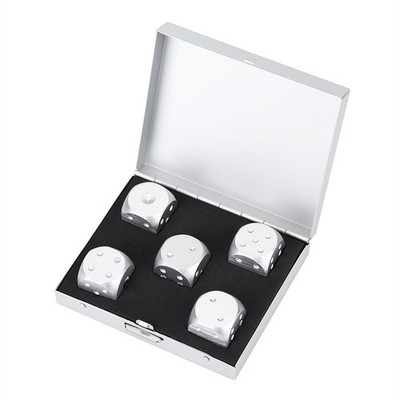 Precision Aluminum Alloy Dice Solid Metal Set Table Game 1.6 centimeters 