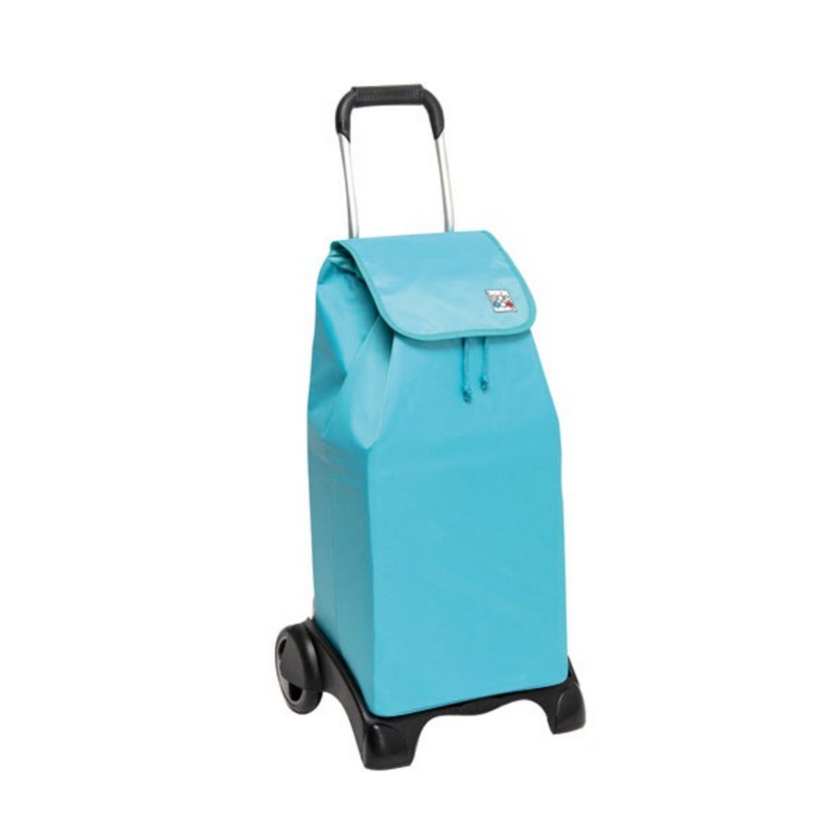 Poussette de marché 55L Sidebag turquoise à 2 roues grand volume étanche