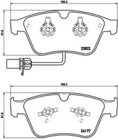 Bremsbelagsatz Scheibenbremse Prime Brembo P 05 003 FüR Bentley Spur Continental