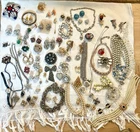 72 Pc Lot Vntg Costume Jewelry Lisner Coro De Nicola Dior Vogue Rhinestones NR!