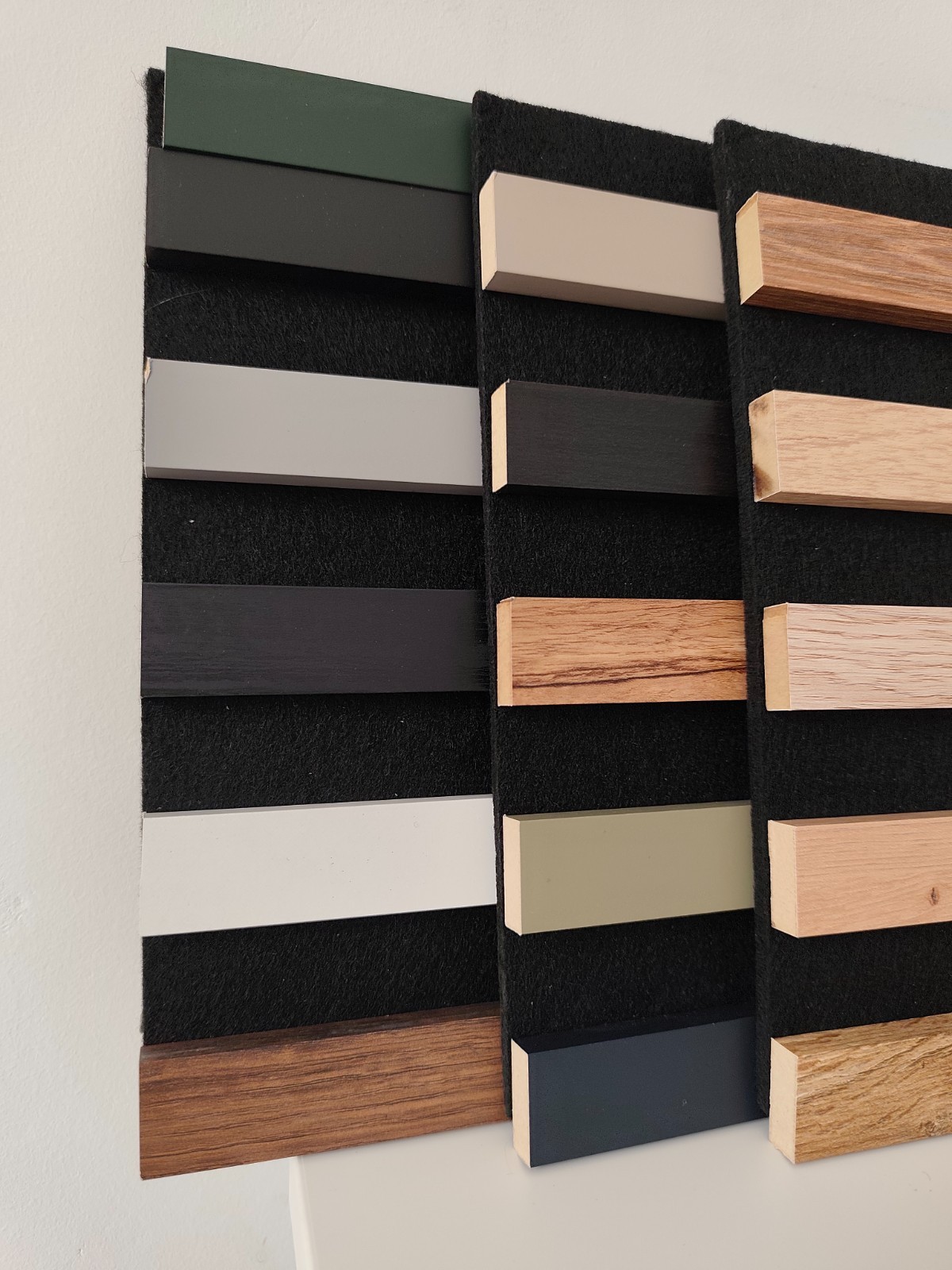 240x53 cm(2x26,5cm) Akustikpaneele Filz Wandpaneele Holzpaneele Lamellenwand MDF