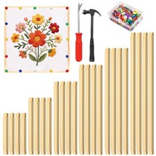 Wooden Needlepoint Stretcher Bars Set 24Pcs 6 Sizes 6-16 Inch 