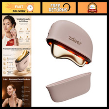 Electric Heated Gua Sha Tool - Red Light Face Massager, Vibration Beauty Device