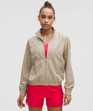 New Lululemon Adapted State Track Jacket Sz 2 Polka Dot Relaxed Fit Lightweight