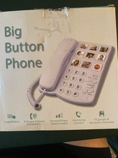 Excelltel Big Button Corded Landline Phone with Photo Memory Dialing for Seniors