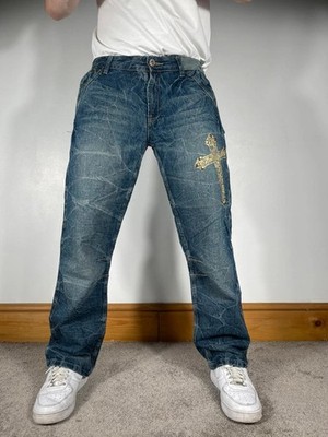 Mens Vintage Osaka Raw Denim Work Trousers Bottoms Jeans Pants - Size W34 x L30