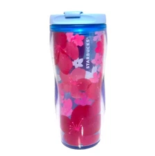 Starbucks Cherry Blossom Insulated Travel Tumbler Cup 12 oz with Lid 2003