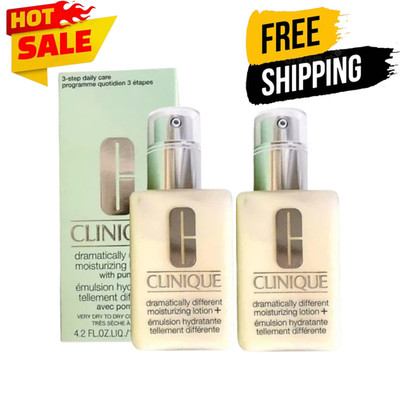 2 PACK Clinique Dramatically Different Moisturizing Lotion With Pump 4.2oz/125ml