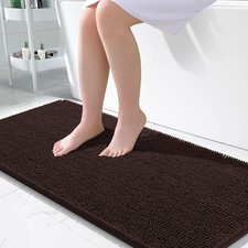 OLANLY Bathroom Rugs 50x30, Extra Soft Absorbent Chenille Bath Rugs, Rubber B...