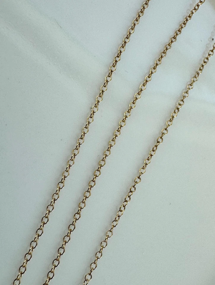 Cadena Cable Redonda 1.5mm x 1.2mm Calidad Premium Llena Oro Amarillo 14K (P5877) Foto 2 de 4