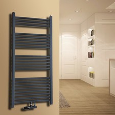 Radiatore bagno attacco centrale 1800x600 antracite dritto asciugasalviette nuovo