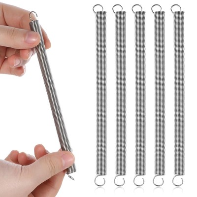 6 Pcs Extension Spring, 3/8 Inch X 6-1/2 Inch, 0.047 Inch Stainless Steel Dual H
