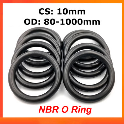 CS 10mm Nitrile Rubber O-Ring NBR O Rings Oil Sealing Seal Gasket OD 80-1000mm