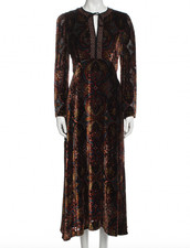 Etro Velvet Paisley Evening Gown Dress IT46 US10 Silk Made in Italy $3050