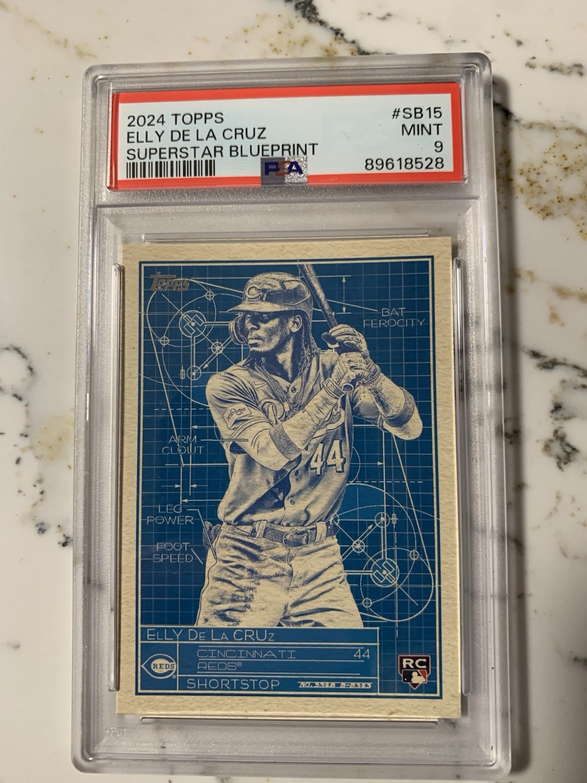 2024 TOPPS - ELLY DE LA CRUZ - SUPERSTAR BLUEPRINT RC (#SB15) PSA 9 MINT!!!