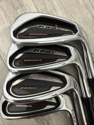 Cobra King F9 Speedback 8,SW,PW,GW Irons  RH Senior Flex Atmos Graphite
