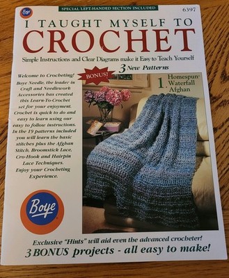 I Taught Myself To Crochet Boye #6397 Instructions 3 New Patterns Paperback 