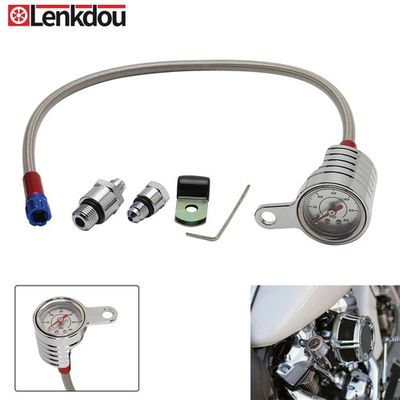 #ad Oil Pressure Gauge amp; Fitting Kit For Harley Big Twin Shovelhead EVO 1970 1999 $46.98