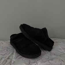 UGG Classic Mini Slippers Womens Size 10 Black Suede - S/N 1108193