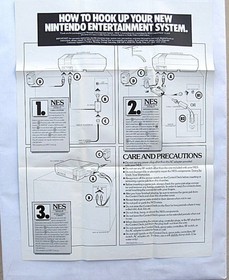 Nintendo Large 20" X 27" Promo Poster "How to Hook Up your NES "