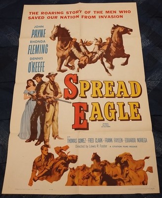 Spread Eagle 1961R Vintage 1-Sheet Poster FF John Payne Rhonda Fleming