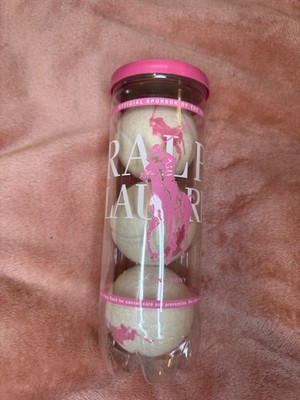 US Open Tennis Balls Limited Edition Pink Pony Ralph Lauren NEW SEALED!