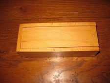 Vintage Handmade Wooden Dominoes- Set of 28 in Wooden Box
