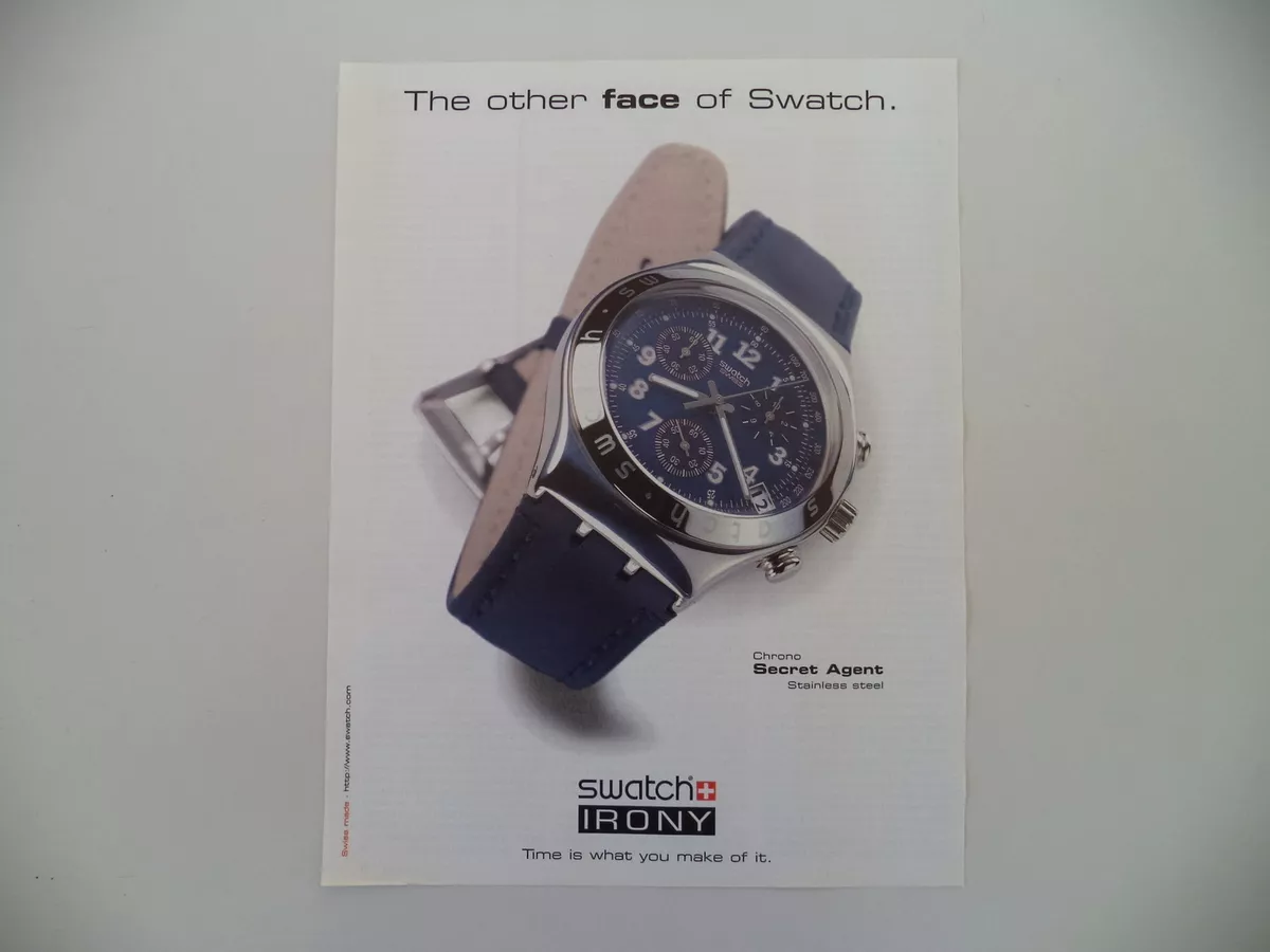 advertising Pubblicit 1997 SWATCH IRONY CHRONO SECRET AGENT eBay