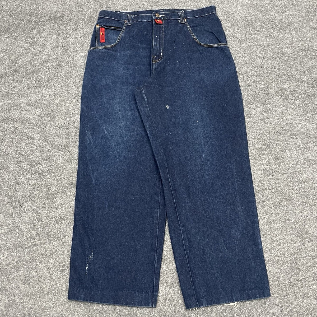 Vintage Brooklyn Xpress Jeans Men 36x30 Blue Baggy Wide Leg