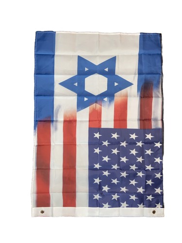 USA Israel Flagge 3 x 5 Fuß, Polyester Messing Ösen, ISRAEL USA SOLIDARITÄT - Bild 5 von 5