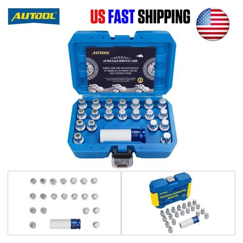 21pc Wheel Locking Lug Nut Key AntiTheft Wheel Screw Socket For BMW