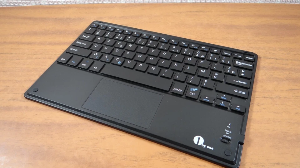 Wireless Keyboard AZERTY Layout Tablet Laptop Tv Portable Keyboard + mouse Black - Image 2 of 4