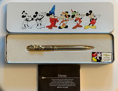 Vtg Disney Store Ball Point Goofy Pen With Tin Metal Box Lifetime Warranty Ebay