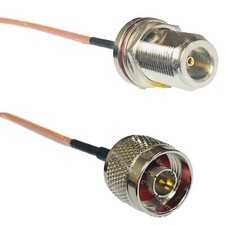 RG316 N FEMALE BULKHEAD to N MALE RF Cable Rapid-SHIP LOT