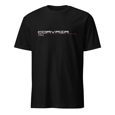Corvair Corsa modern red white graphic Short-Sleeve Gildan softstyle T-Shirt
