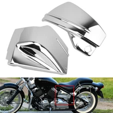 2pcs Battery Side Covers For Yamaha V Star 650 XVS650 XVS 400 XVS650 Custom