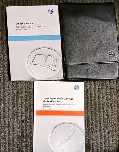 VW GOLF ,GTI,GTD,GTE OWNERS MANUAL HANDBOOK WALLET PRINT 2014 REF 1302
